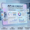 API AI Credit dashboard showcasing credit management, AI usage analytics, and various AI integrations